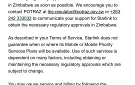 Starlink Ordered to Shut Down Services in Zimbabwe by Government