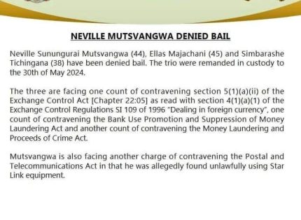 Neville Mutsvangwa denied bail