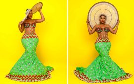 Video Vixen Tariro Gezi Breaks The Internet with Her Bedazzling Africa Day Outfit