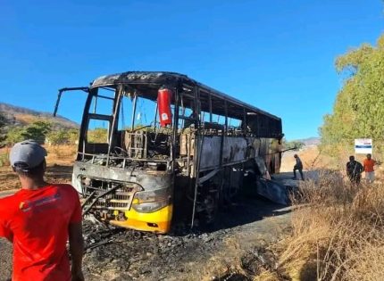 Passengers Escape Unhurt as Inter-Africa Bus Catches Fire