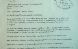 Where Are They?: Mike Chimombe and Moses Mpofu Explain Why They Haven’t Met ZACC Investigators