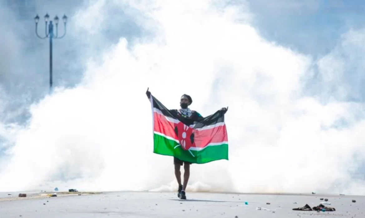 Kenyan Protester Goes Viral For Taking A Canister And Smoking Teargas