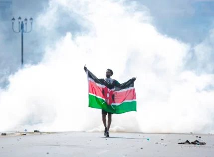 Kenyan Protester Goes Viral For Taking A Canister And Smoking Teargas