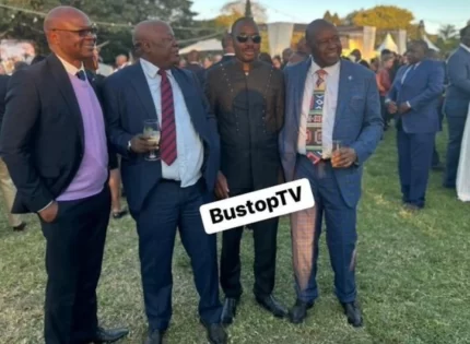 “Tiri Kungoitswa”: Pictures Of Nelson Chamisa With Chris Mutsvangwa At King Charles III’s Birthday Party Cause A Rave