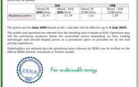 Zimbabwe Fuel Prices Adjusted as of July 4, 2024