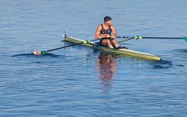 Steve Cox Battles for Final Classification in Men’s Single Sculls