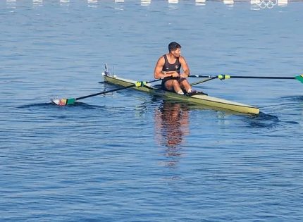 Steve Cox Battles for Final Classification in Men’s Single Sculls