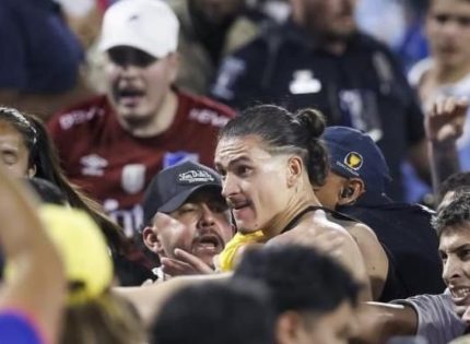 Uruguay’s Darwin Nunez Involved in Brawl with Colombia Fans