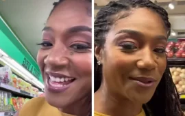 US Actress Tiffany Haddish Celebrates Seeing Fruits And Groceries In A Zimbabwean Supermarket