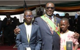 President Emmerson Mnangagwa Awards Heroic Truck Driver Sirizani Butau the Gold Cross of Zimbabwe for Saving Lives from Burning Bus