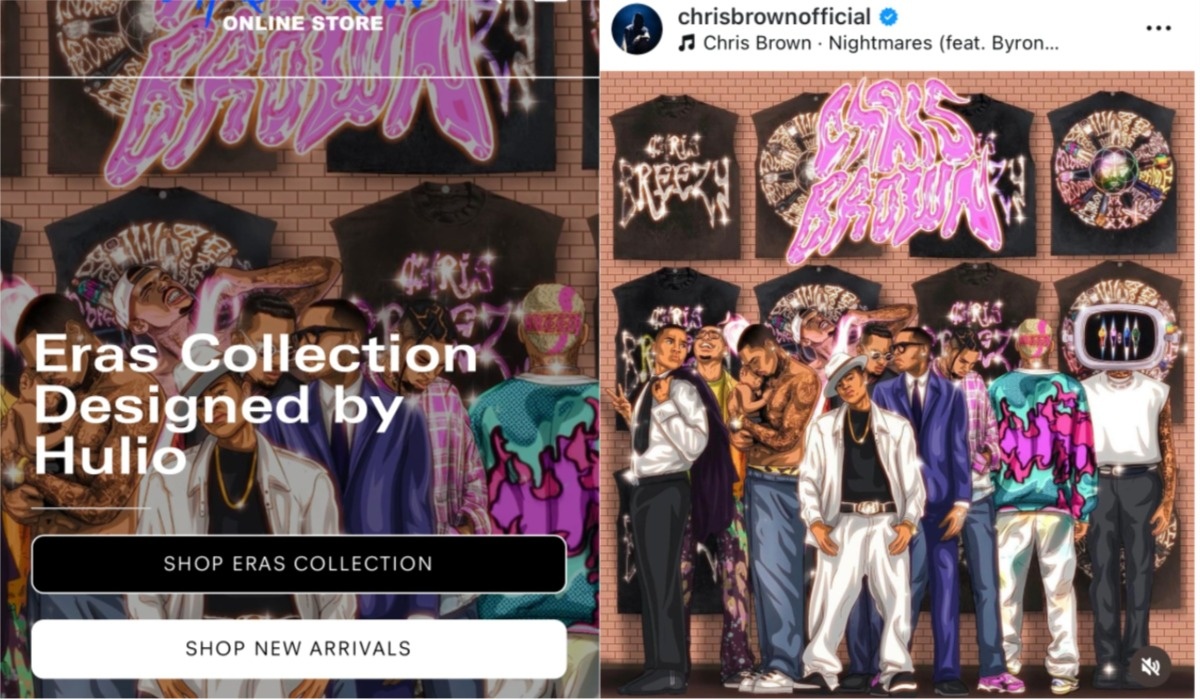 Hulio Draws' Partners with Chris Brown to Design Exclusive Eras Collection Merch