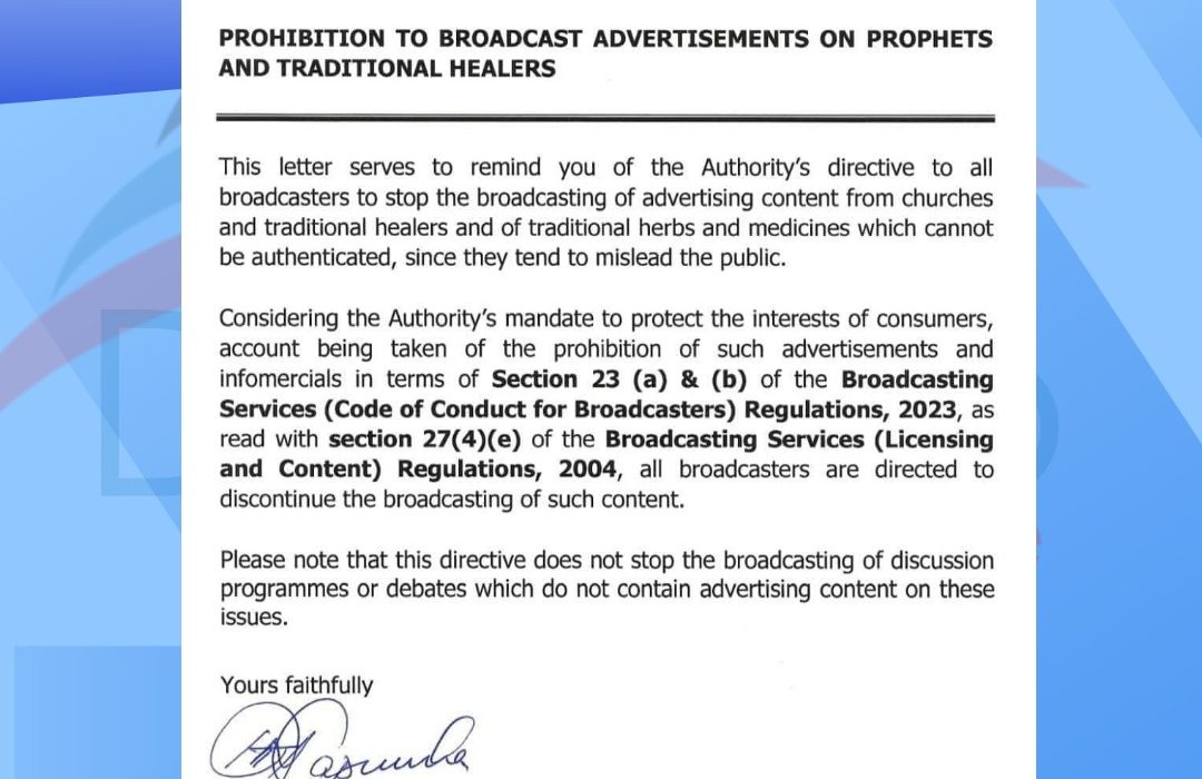 BAZ Cracks Down on Prophets and Healers’ Adverts on Radio and TV