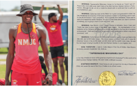 US City Proclaims Tapiwanashe Makarawu Day Following Zimbabwean Sprinter’s Impressive Paris Olympics Performance 