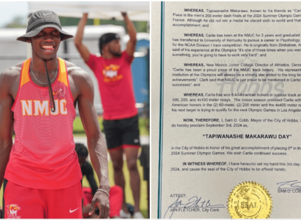 US City Proclaims Tapiwanashe Makarawu Day Following Zimbabwean Sprinter’s Impressive Paris Olympics Performance 