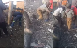 WATCH: Neighbours Scurry To Rescue A Boy Trapped Inside A Drainage Pipe While Playing In Bulawayo