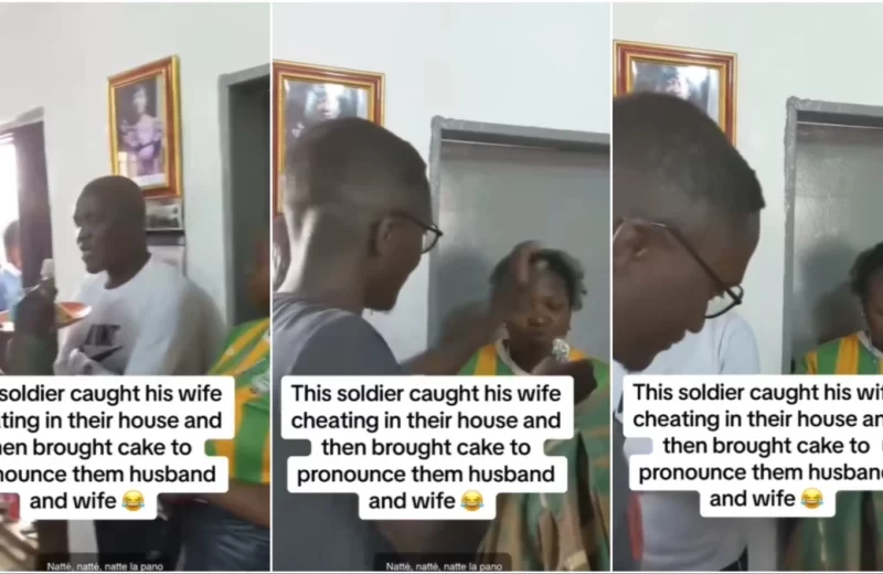 WATCH: Soldier Caught Wife Cheating With Boyfriend And Made Them Exchange Wedding Vows