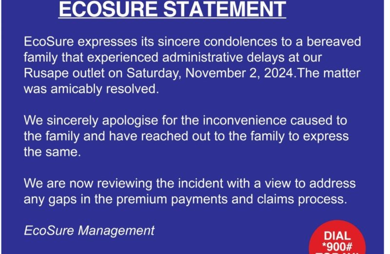 Ecosure Speaks Out After Family Dumps Coffin at Its Branch Over Funeral Claim Dispute