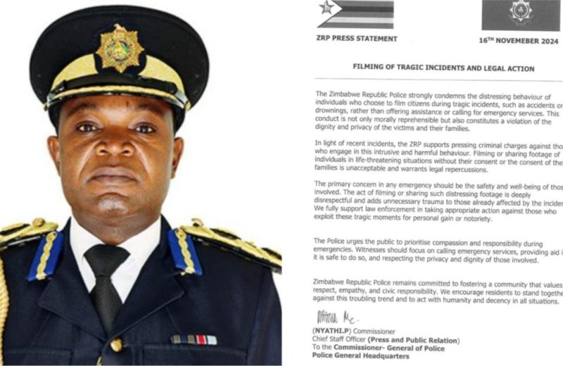 ZRP Sheds Light On Viral Statement Threatening to Arrest Anyone Filming Accidents