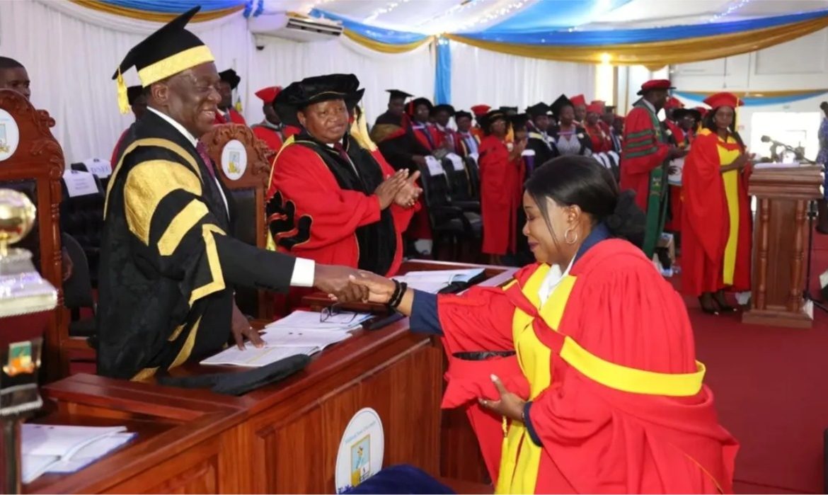 From O’Level to PhD: President Mnangagwa Reflects on His Wife’s Academic Journey After She Graduates with a PhD in Tourism and Hospitality Management