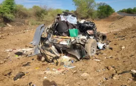 Two Dead as Toyota Fortuner Completely Wrecked in Collision with Bus At Makhodo Business Centre