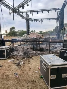 Angry Party-Goers Set Stage On Fire And Destroy Equipment After Makhadzi No-Show