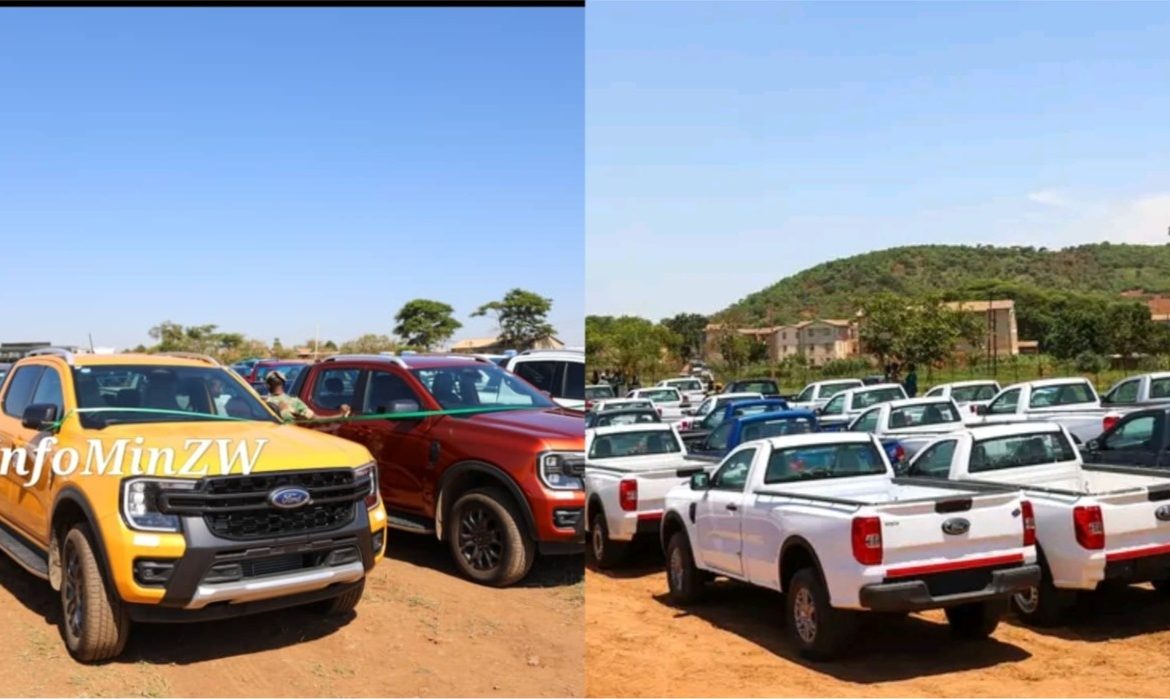 President Emmerson Mnangagwa Commissions 54 Ford Ranger Vehicles to Zimbabwe Defence Forces