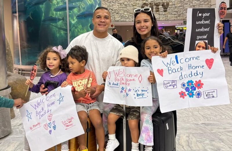 ‘Welcome back home daddy’: Springbok Cheslin Kolbe’s kids melt hearts at the airport (video)