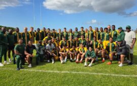 Passing the baton: Siya Kolisi vibes with young Springboks