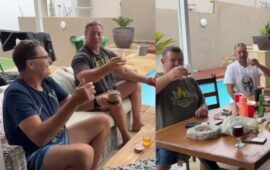 Beers & banter: Springboks coach Rassie Erasmus’ epic reunion party goes viral (video)