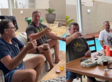 Beers & banter: Springboks coach Rassie Erasmus’ epic reunion party goes viral (video)