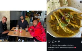 Pic: Siya Kolisi Enjoys Chicken Feet with Springboks Teammates Lukhanyo AM and Makazole Mapimpi