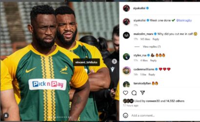 ‘Beach you are too big’: Springboks’ Siya Kolisi shuts down Malcolm Marx