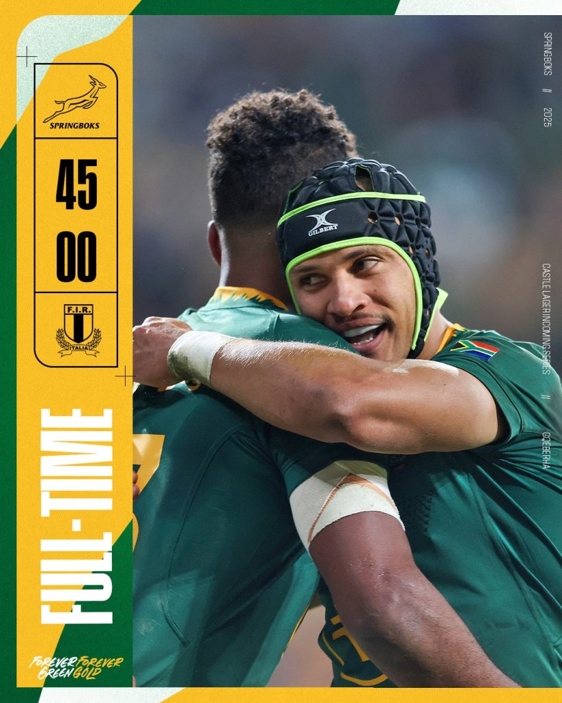 Springboks Edwill van der Merwe