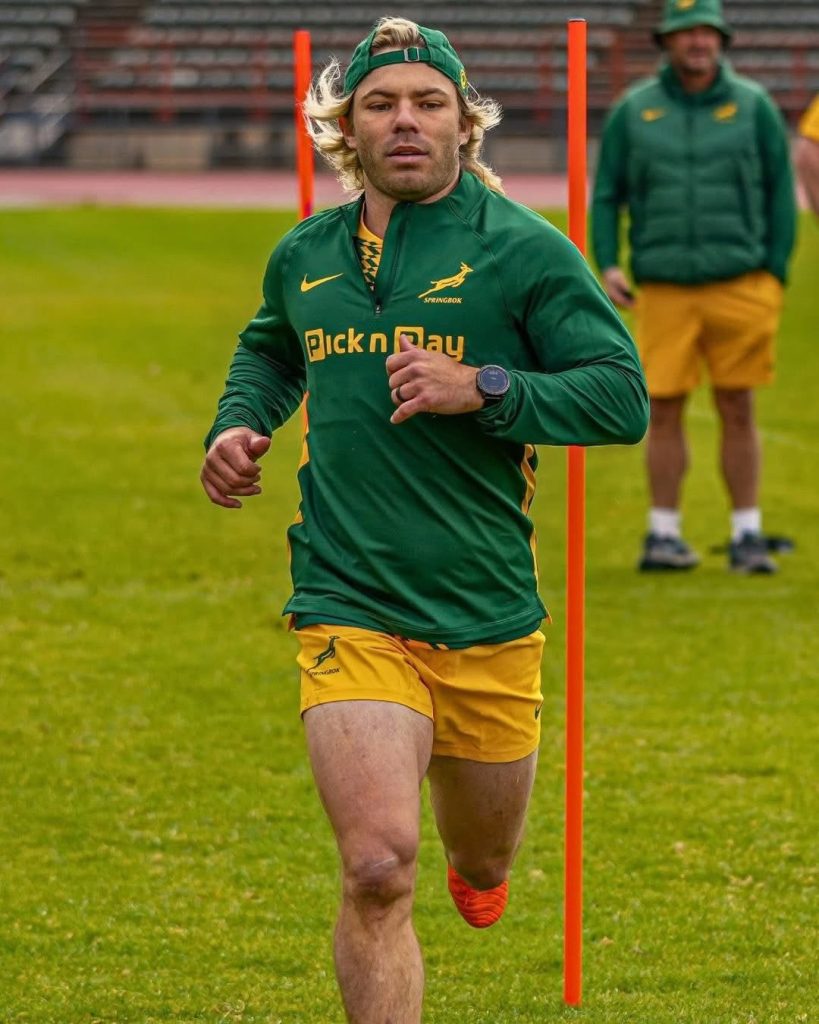Springboks Faf de Klerk wedding anniversary cake