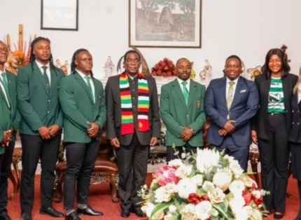 President Mnangagwa Gifts US$100,000 to Zimbabwe Rugby Team Sables Ahead of Semi-Final Clash