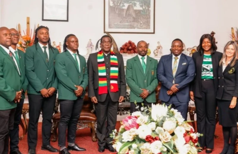 President Mnangagwa Gifts US$100,000 to Zimbabwe Rugby Team Sables Ahead of Semi-Final Clash