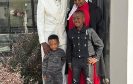 Happy Sunday: Teboho Mokoena and his mother go to church (pictures)