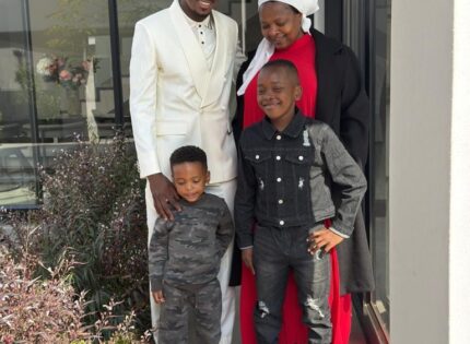 Happy Sunday: Teboho Mokoena and his mother go to church (pictures)