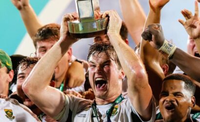 Springboks stars go crazy watching the junior Boks crowned world champions on TV (video)