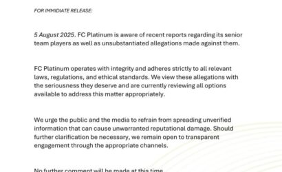 FC Platinum finally suspends players for match fixing against Scotland FC