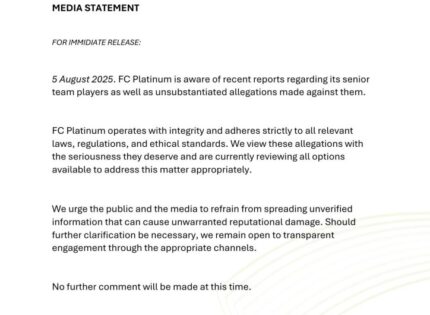 FC Platinum finally suspends players for match fixing against Scotland FC