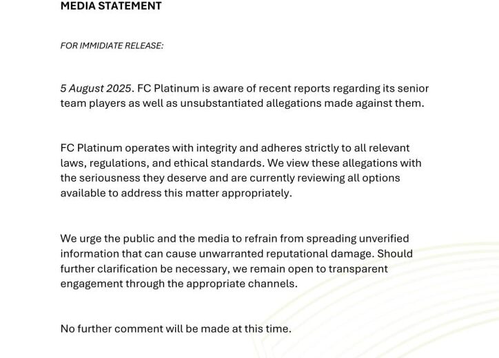 FC Platinum finally suspends players for match fixing against Scotland FC