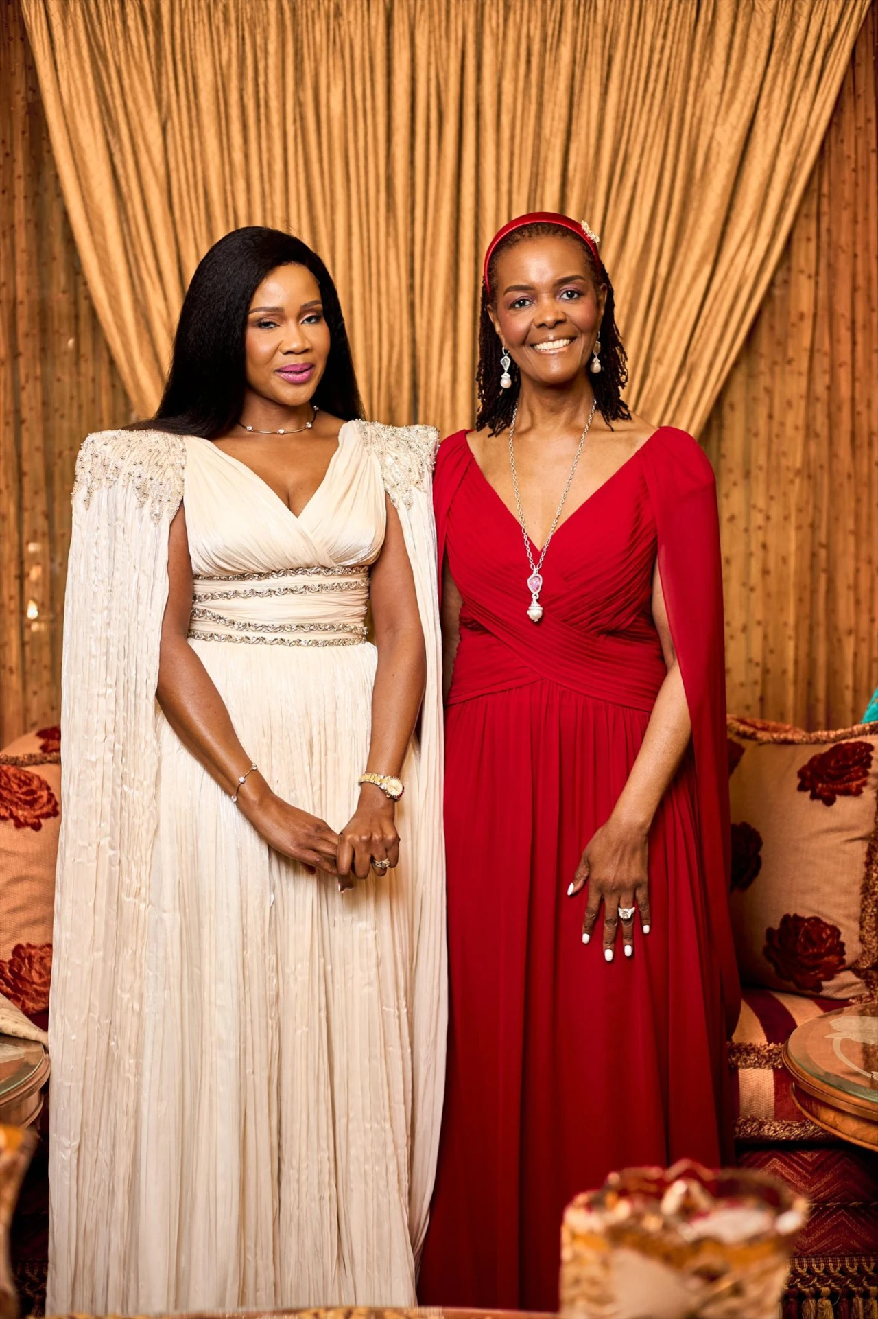 Photos of Grace Mugabe and Minnie Baloyi at Dr Mugabe’s 60th birthday go viral as Zimbabweans praise their elegance and style.