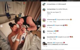 In pictures: All Blacks star Dalton Papalii’s wife gives birth