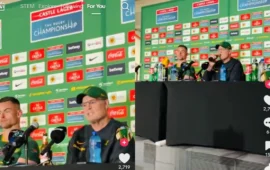 Watch: Rassie Erasmus Chugs Down Castle Lager Beer During Media Conference After Springboks Win
