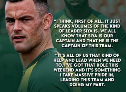 ‘I’ve got that role this weekend’: Jesse Kriel on taking the Springboks captaincy from Siya Kolisi