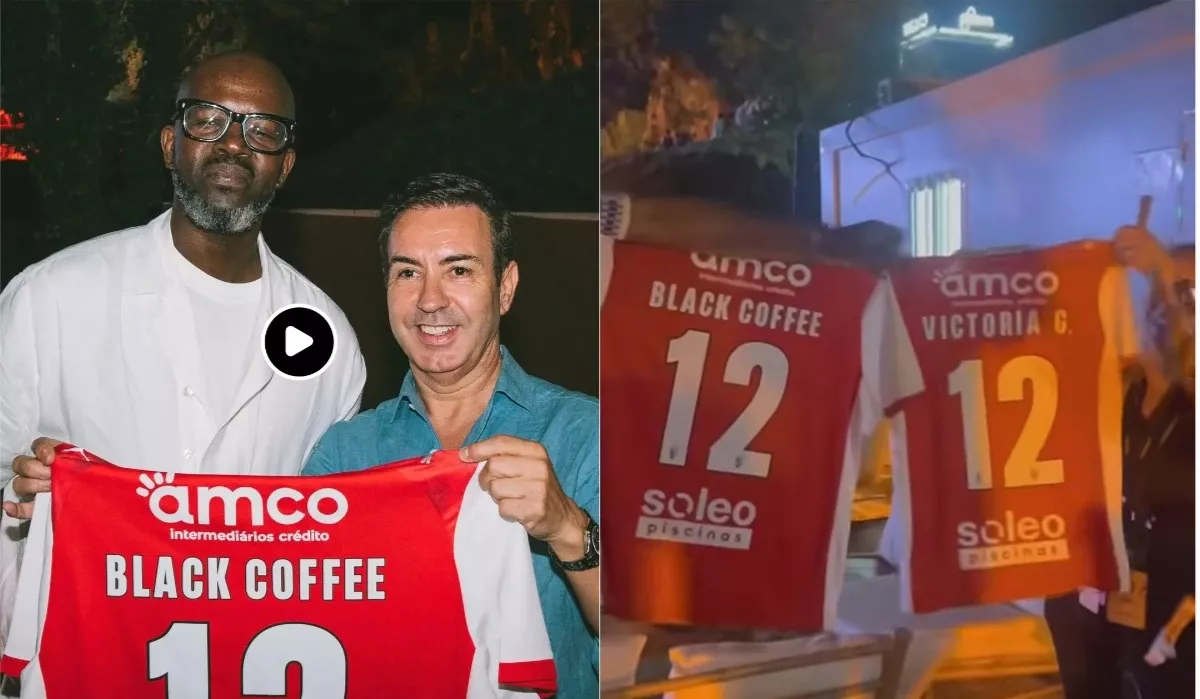 Black Coffee Honoured With SC Braga Jersey After Sold-Out Nómadas Festival Performance