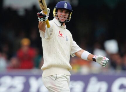 Embarassment: Kevin Pietersen laughs at the All Blacks giant