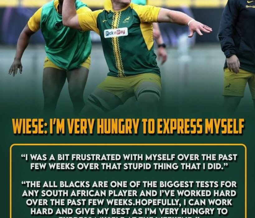 Springboks star Jasper Wiese addresses his ‘stupid error’ against the All Blacks