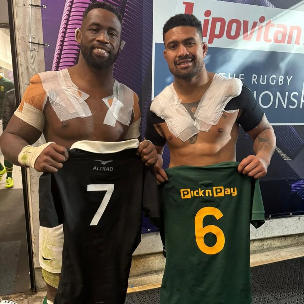 Springboks Siya Kolisi All Blacks Ardie Savea family